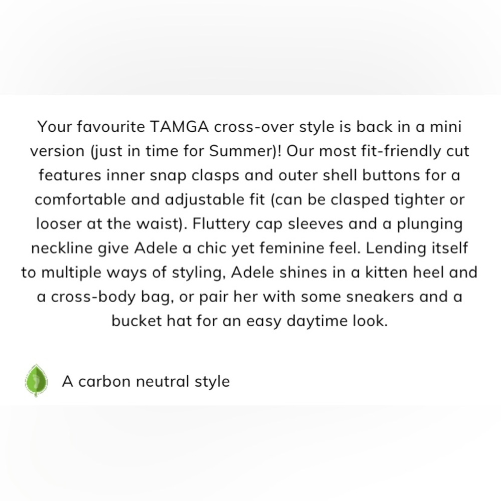 Adele Mini Dress Tamga Designs Wrap CottageCore Sustainable Small Business - Picture 5 of 6